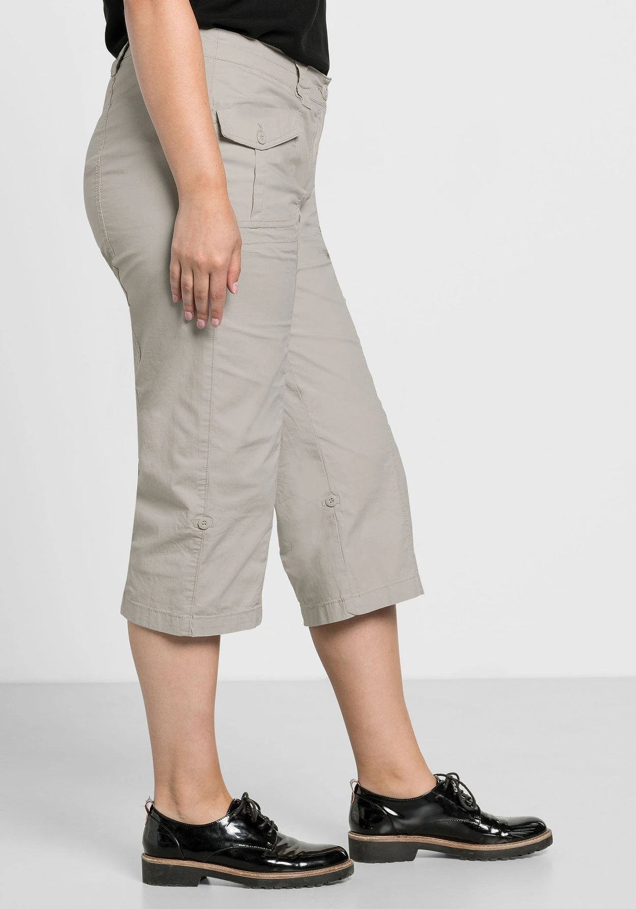 Sheego Gerade 3/4-Hose Mit Krempelfunktion 4 Sheego Gerade 3/4-Hose Mit Krempelfunktion – Bild 2