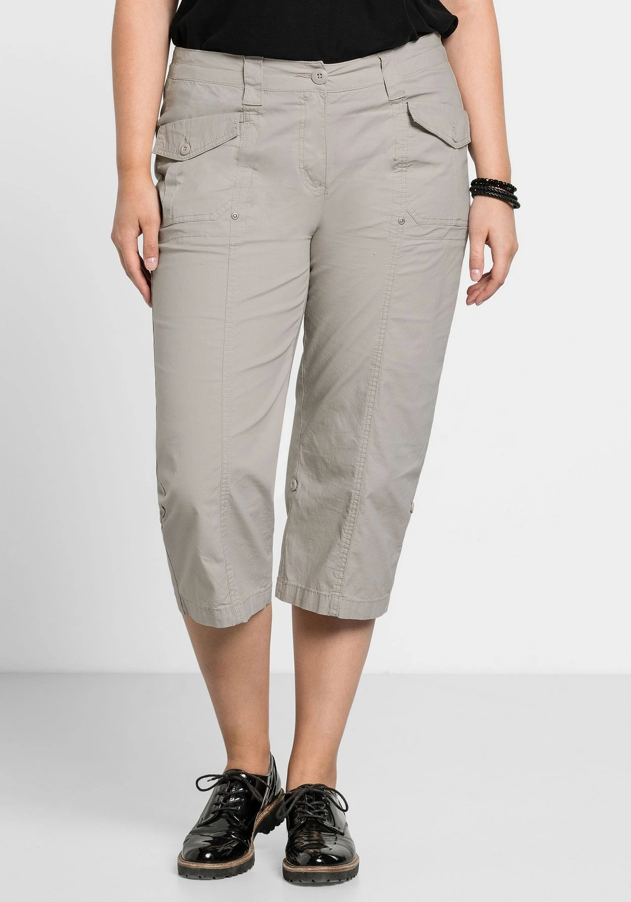 Sheego Gerade 3/4-Hose Mit Krempelfunktion 3 Sheego Gerade 3/4-Hose Mit Krempelfunktion