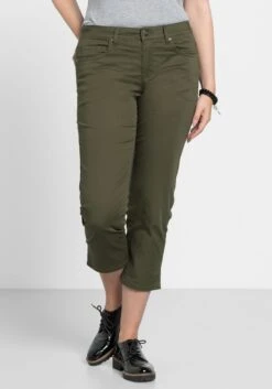 Sheego Schmale 7/8-Hose Aus Elastischem Baumwoll-Twill