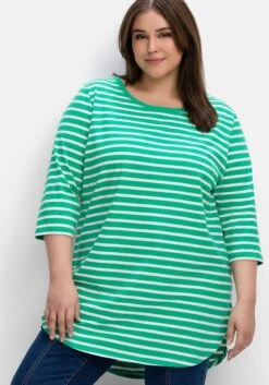 Sheego Longshirt In Oversized-Form Mit Streifen -Sheego Verkaufsgeschäft 11635402074 04NQD 02 SH