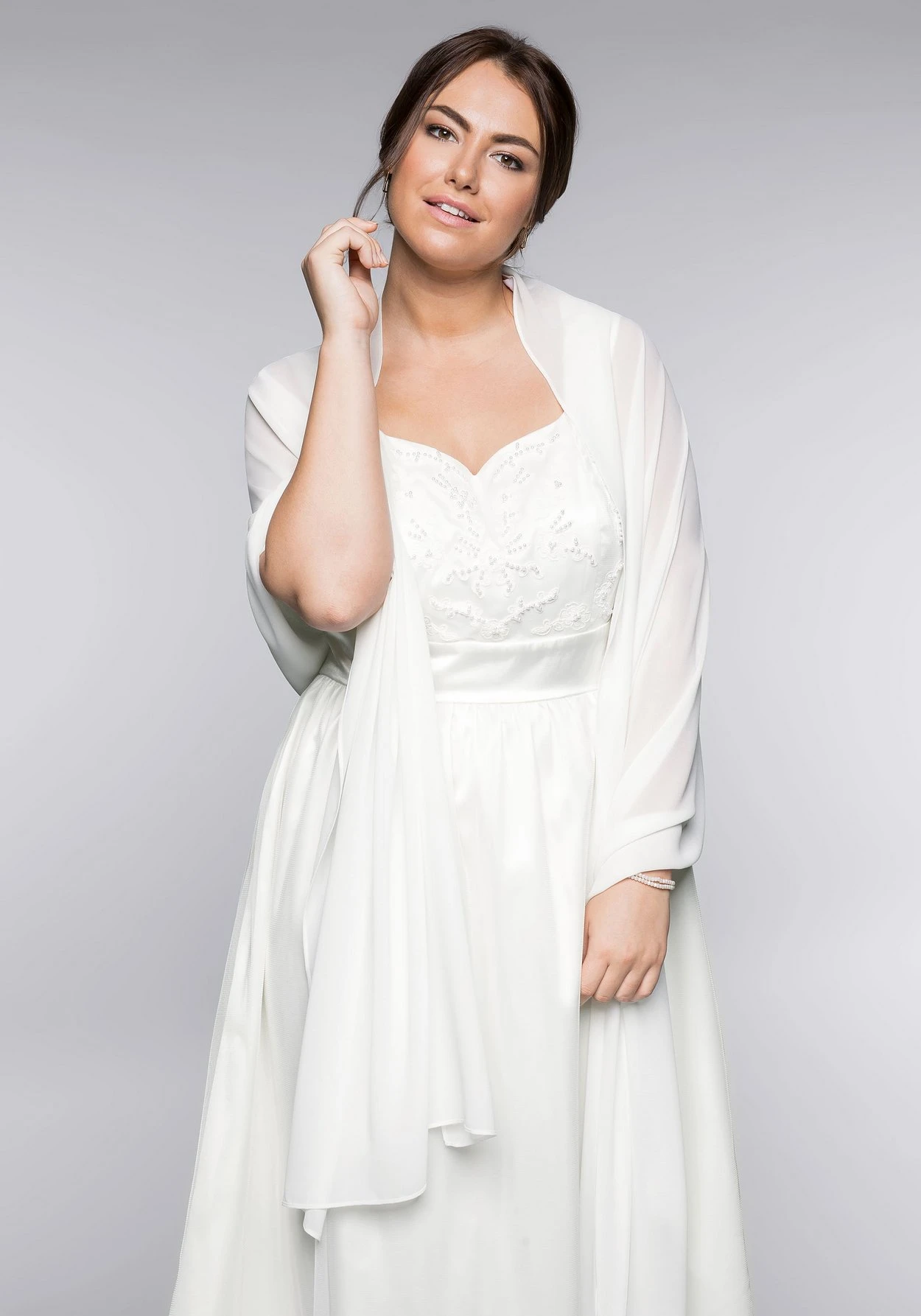 Sheego Stola Aus Fließendem Chiffon 3 Sheego Stola Aus Fließendem Chiffon