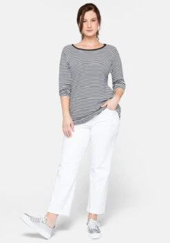 Sheego Shirt Aus Rippware Mit Garngefärbten Ringeln 11 Sheego Shirt Aus Rippware Mit Garngefärbten Ringeln -Sheego Verkaufsgeschäft 13471300018 037DO 02 SH