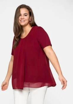 Sheego Blusenshirt Mit Gelegten Falten, Im Lagenlook -Sheego Verkaufsgeschäft 13496400259 037L4 00 SH