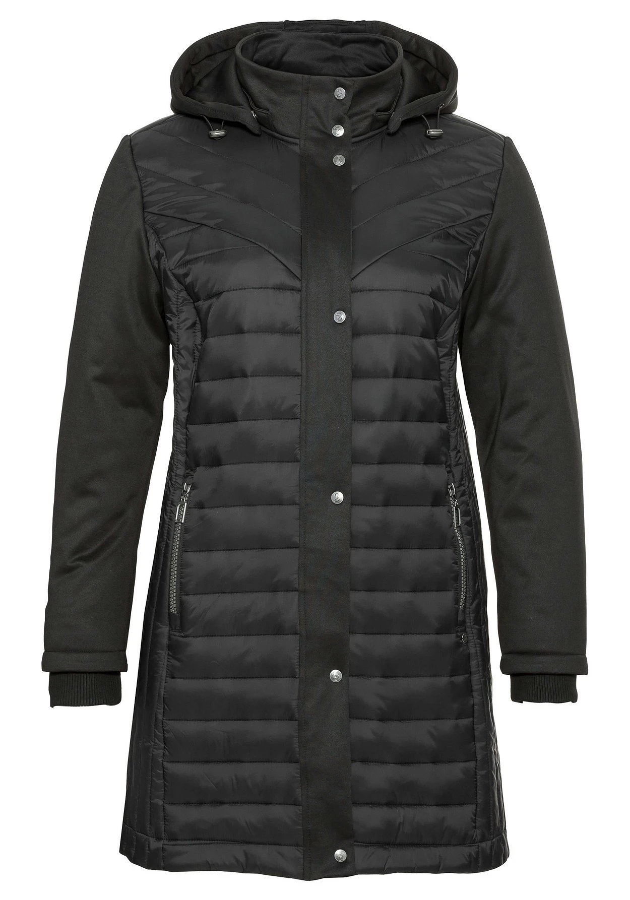 Sheego Steppjacke Im Materialmix, Mit Kapuze 5 Sheego Steppjacke Im Materialmix, Mit Kapuze – Bild 3