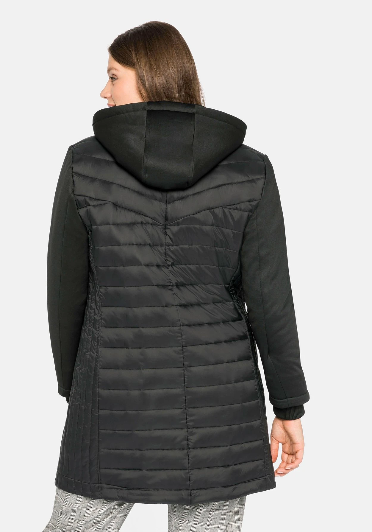 Sheego Steppjacke Im Materialmix, Mit Kapuze 4 Sheego Steppjacke Im Materialmix, Mit Kapuze – Bild 2