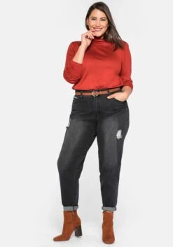 Sheego Mom-Jeans Mit Destroyed-Effekten Und Formbund 14 Sheego Mom-Jeans Mit Destroyed-Effekten Und Formbund -Sheego Verkaufsgeschäft 13727700341 03GZ2 02 SH