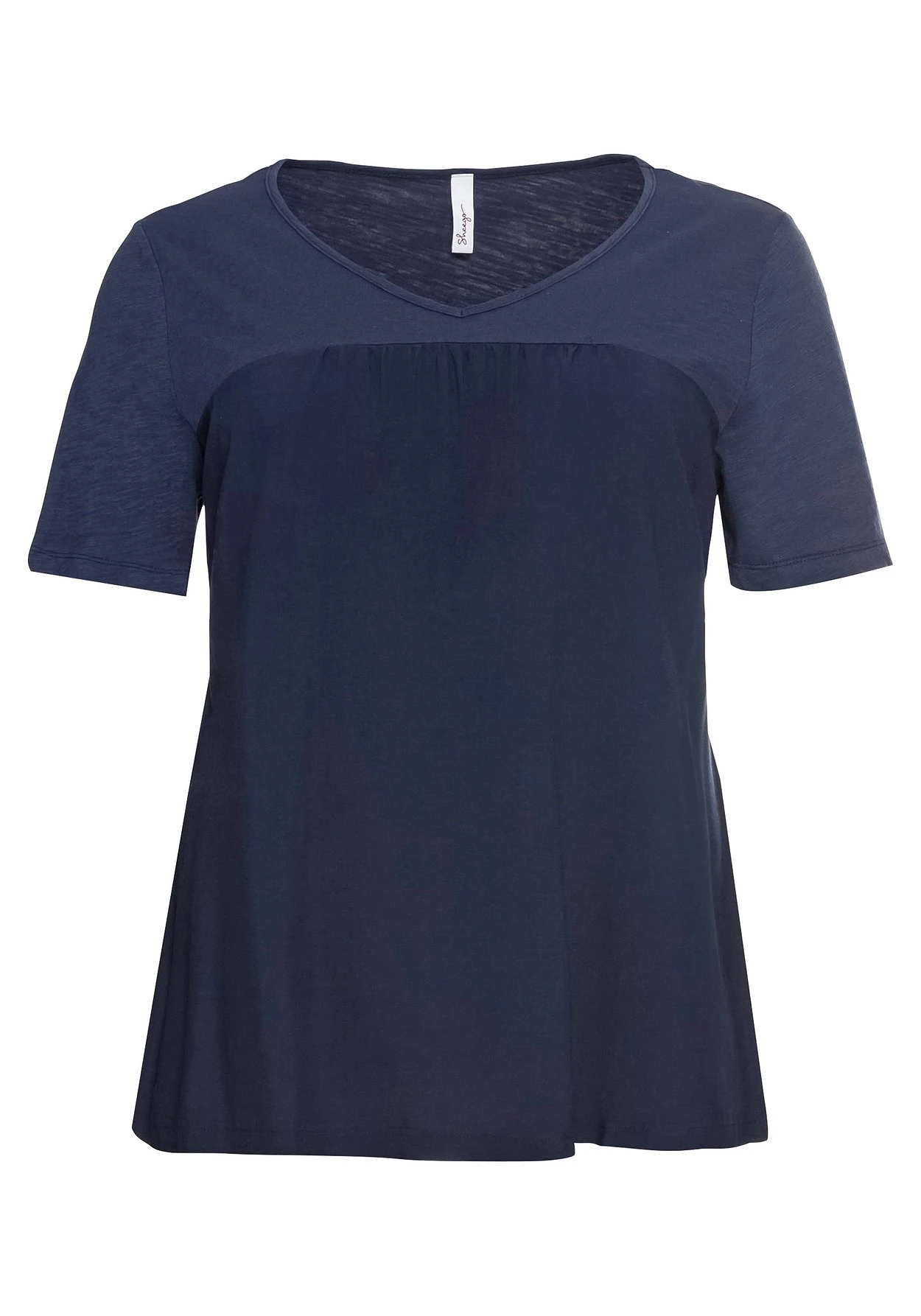 Sheego Shirt Im Materialmix, In A-Linie 5 Sheego Shirt Im Materialmix, In A-Linie – Bild 3