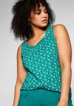 Sheego Top Mit Alloverdruck Und Spitze Am Ausschnitt 12 Sheego Top Mit Alloverdruck Und Spitze Am Ausschnitt -Sheego Verkaufsgeschäft 13866501808 03VDA 00 SH