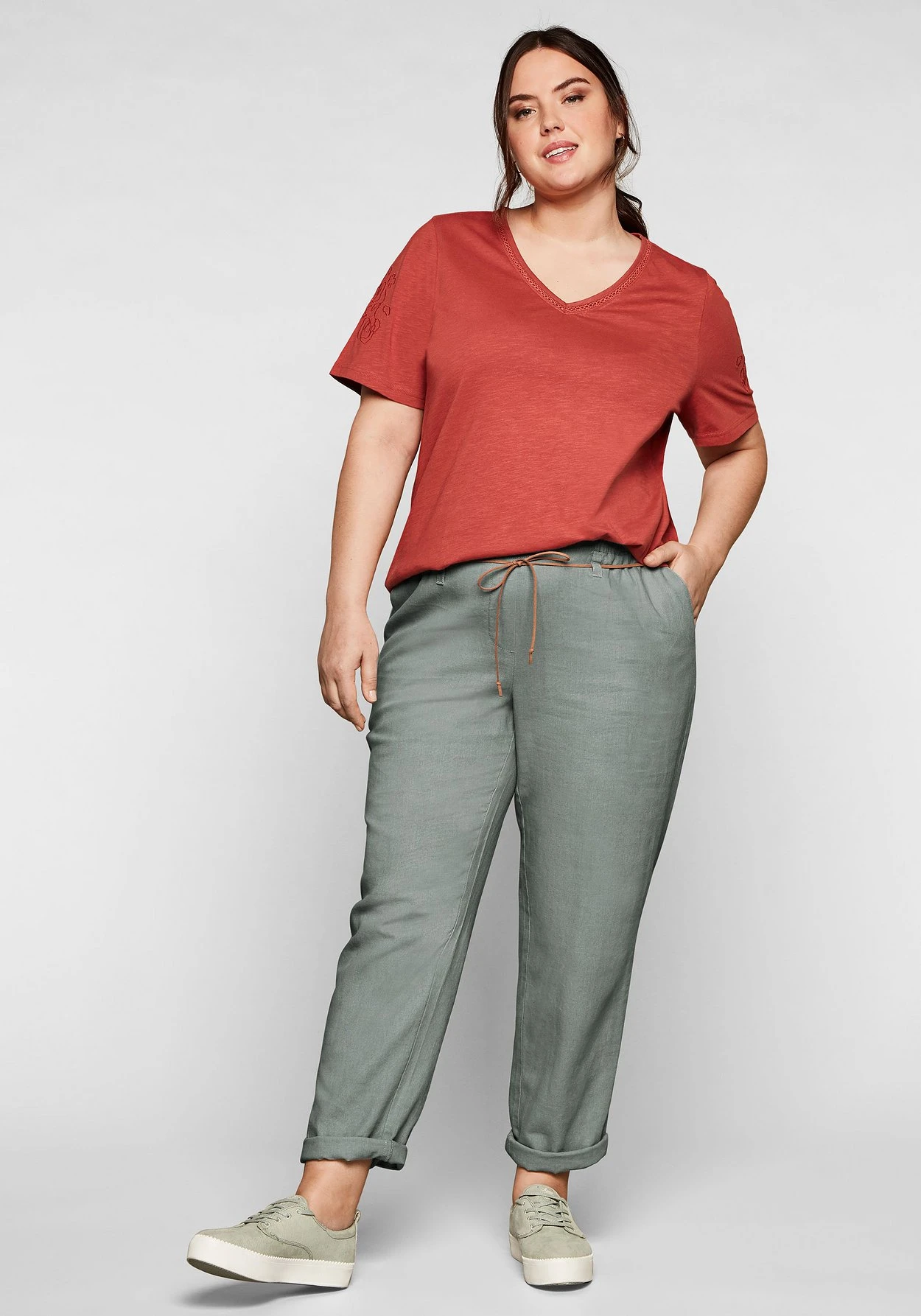 Sheego Schlupfhose Im Leinen-Mix. 7 Sheego Schlupfhose Im Leinen-Mix. – Bild 5