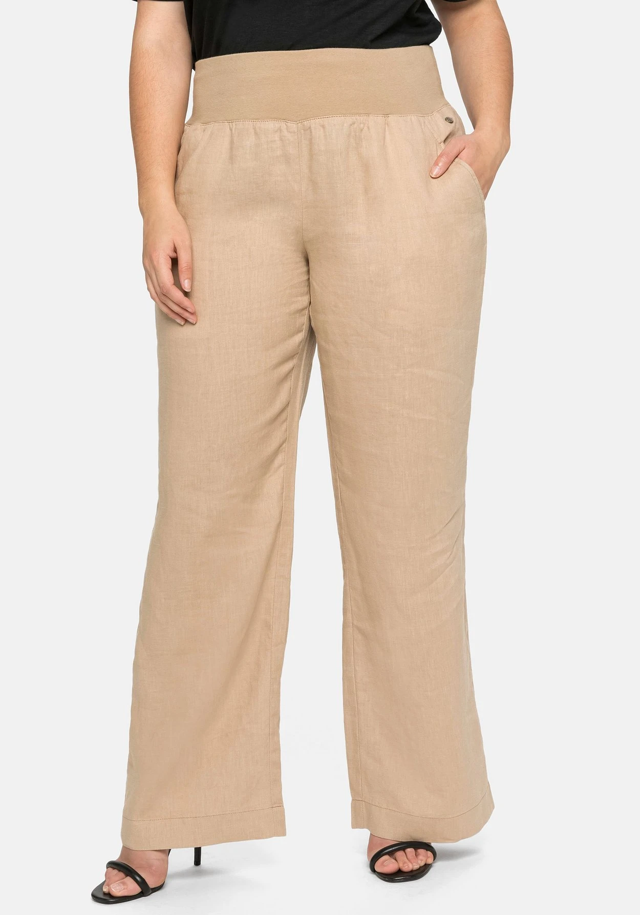 Sheego Hose Im Marlene-Schnitt Aus Leinen-Viskose-Mix 3 Sheego Hose Im Marlene-Schnitt Aus Leinen-Viskose-Mix