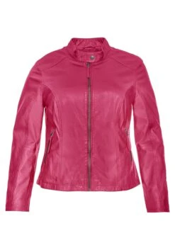 Sheego Lederjacke Aus Lammnappa, Mit Stehkragen -Sheego Verkaufsgeschäft 14001700245 04XUQ 00 SH