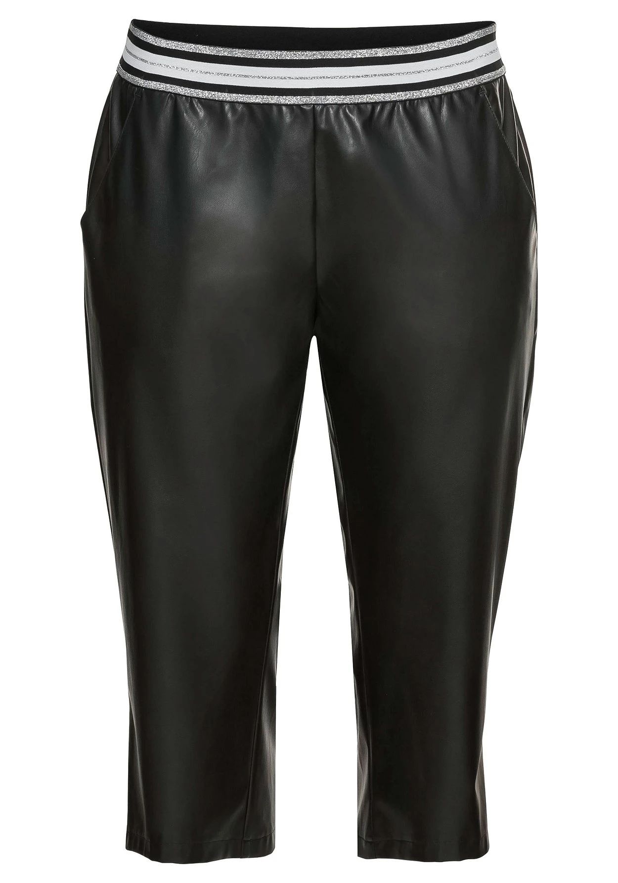 Sheego 3/4-Hose In Lederoptik, Mit Schlupfbund 6 Sheego 3/4-Hose In Lederoptik, Mit Schlupfbund – Bild 4