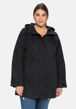Sheego Outdoorjacke Mit Kapuze, In A-Linie, Wasserabweisend