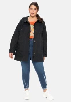 Sheego Outdoorjacke Mit Kapuze, In A-Linie, Wasserabweisend -Sheego Verkaufsgeschäft 14003300289 03X9W 02 SH