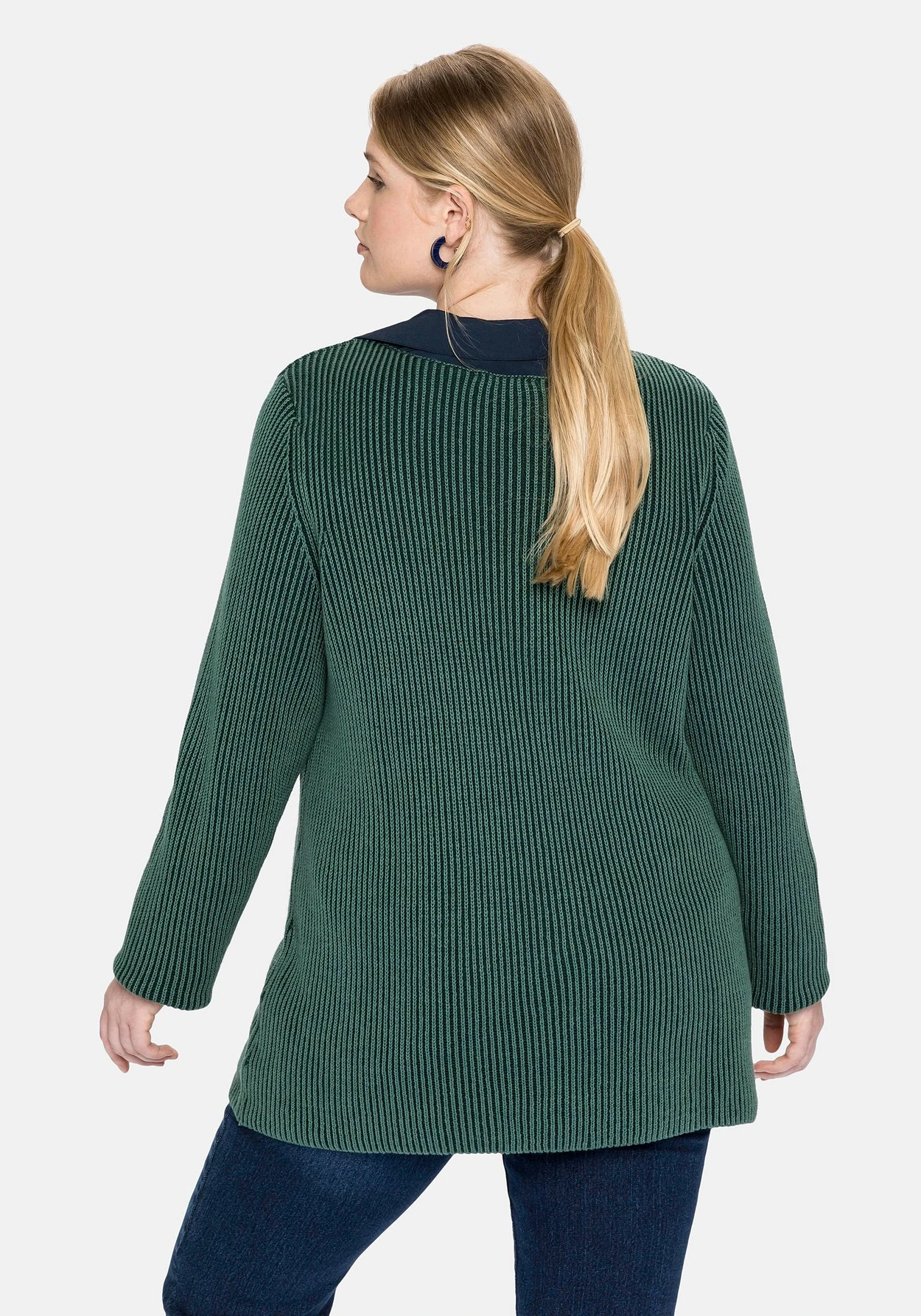 Sheego Pullover In Zweifarbiger Rippstruktur 4 Sheego Pullover In Zweifarbiger Rippstruktur – Bild 2