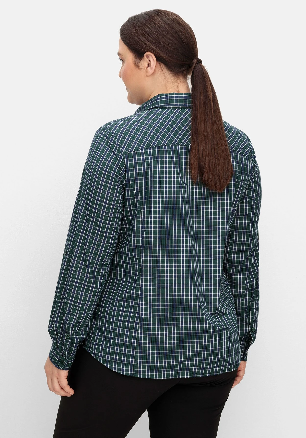 Sheego Karierte Wanderbluse Mit Taschen 5 Sheego Karierte Wanderbluse Mit Taschen – Bild 3