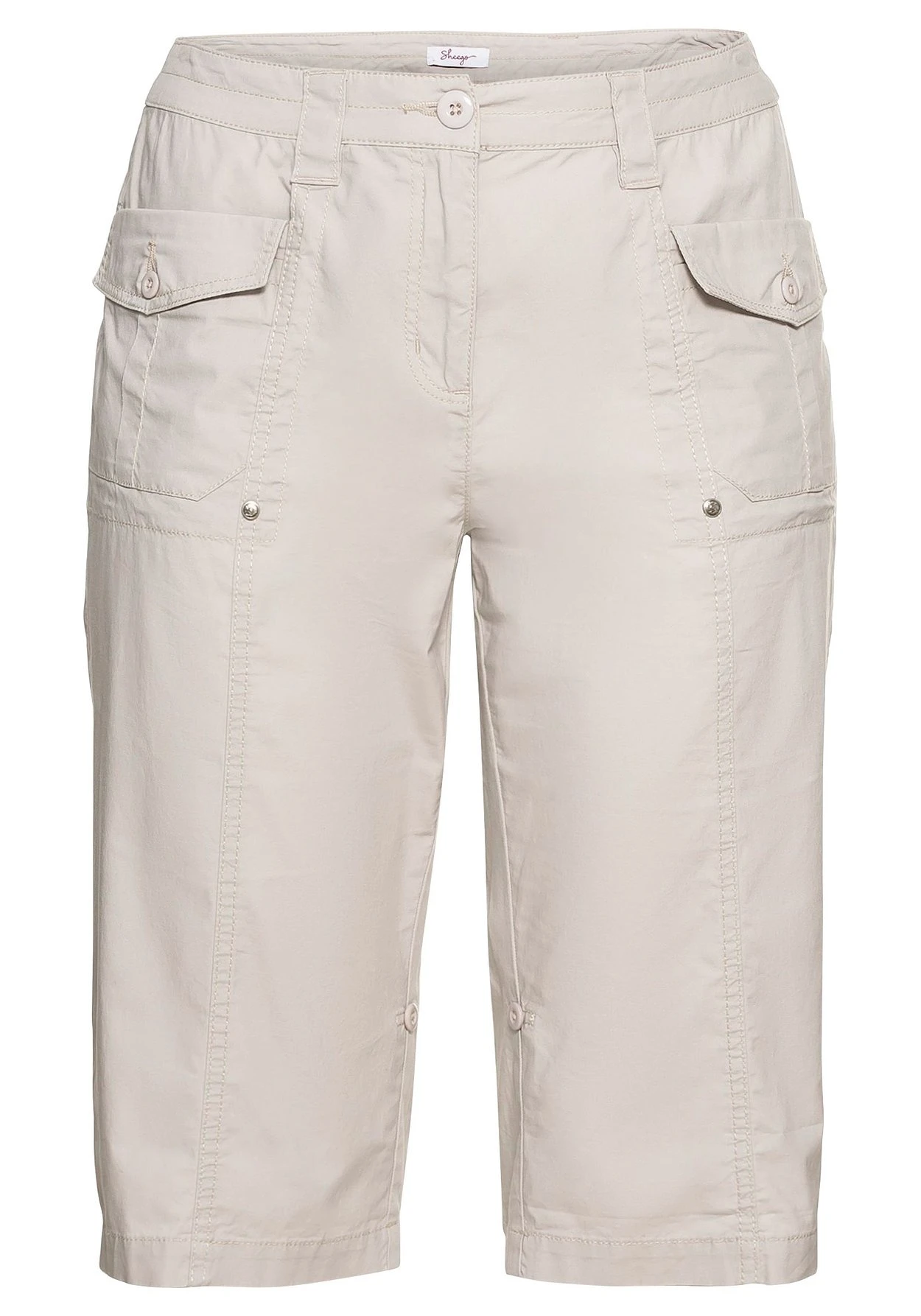 Sheego Stretch-Bermudas Mit Aufgesetzten Taschen Und Patten 6 Sheego Stretch-Bermudas Mit Aufgesetzten Taschen Und Patten – Bild 4