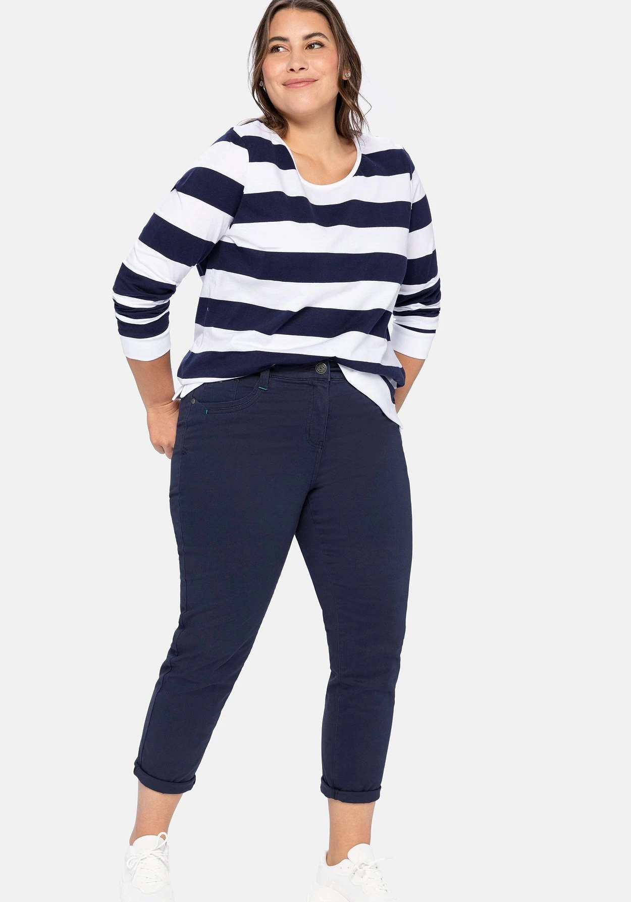 Sheego Schmale Stretchhose In Twill-Qualität 3 Sheego Schmale Stretchhose In Twill-Qualität