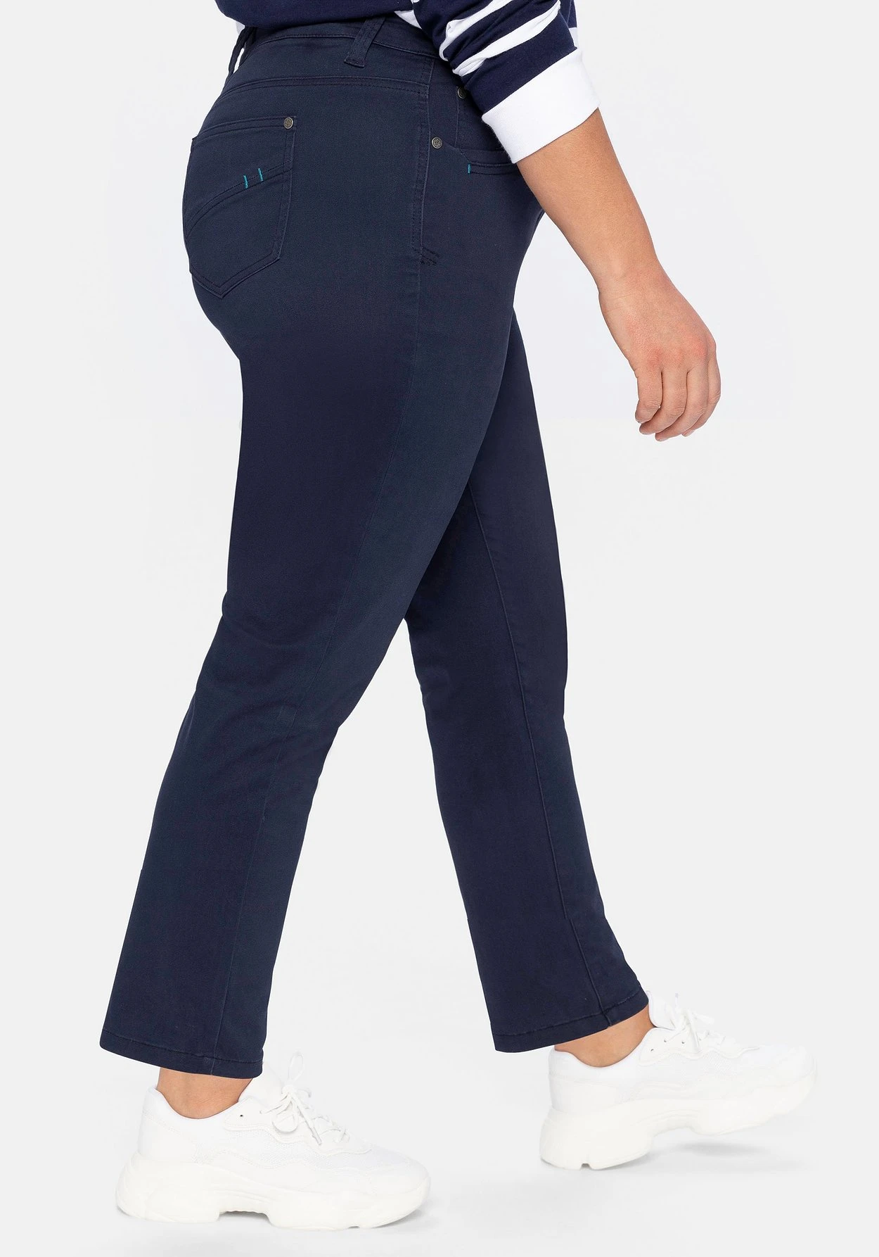 Sheego Schmale Stretchhose In Twill-Qualität 4 Sheego Schmale Stretchhose In Twill-Qualität – Bild 2