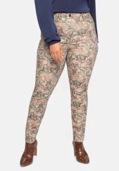 Sheego Schmale Wendehose, Uni Und Mit Druck