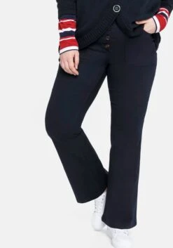 Sheego Bootcut-Hose Mit Markanter Knopfleiste -Sheego Verkaufsgeschäft 14021900035 0433T 02 SH