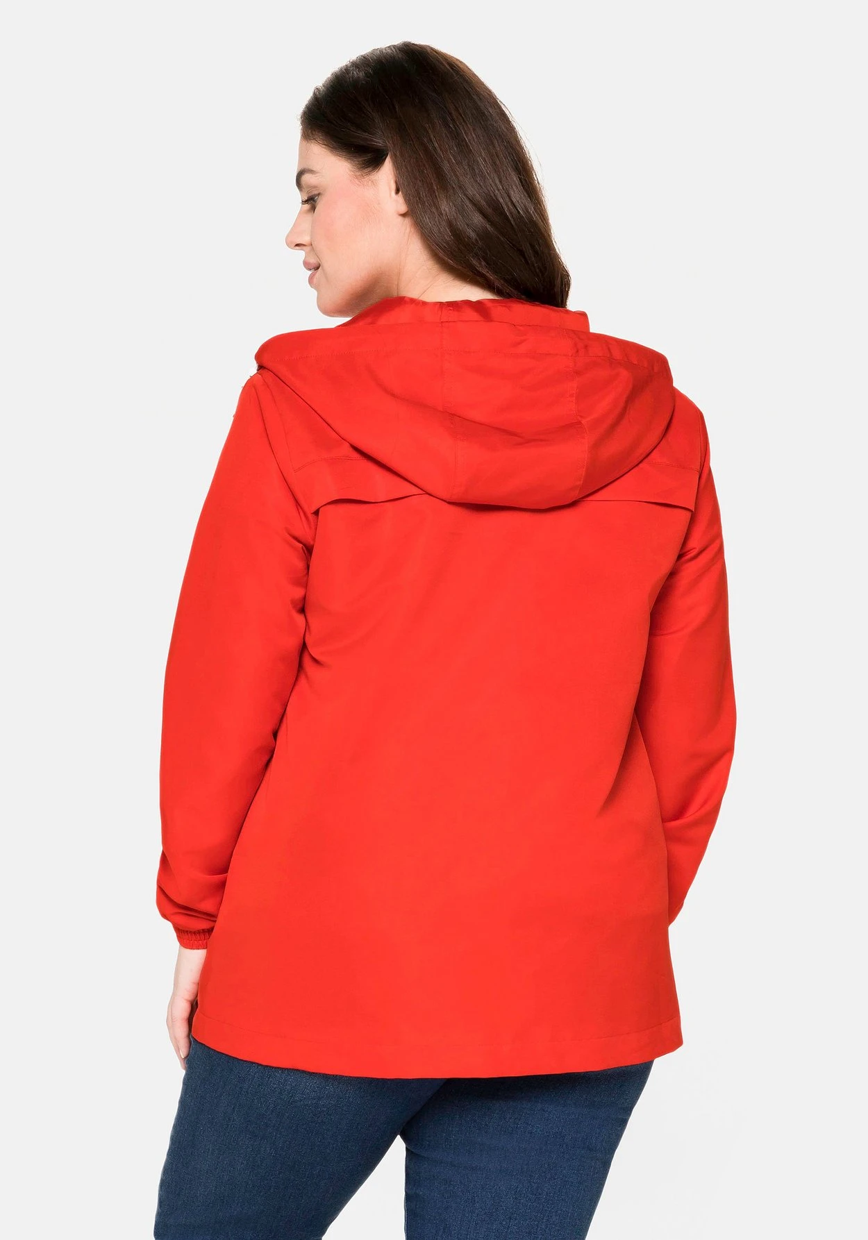Sheego Übergangsjacke Aus Microfaser, Mit Kapuze 4 Sheego Übergangsjacke Aus Microfaser, Mit Kapuze – Bild 2