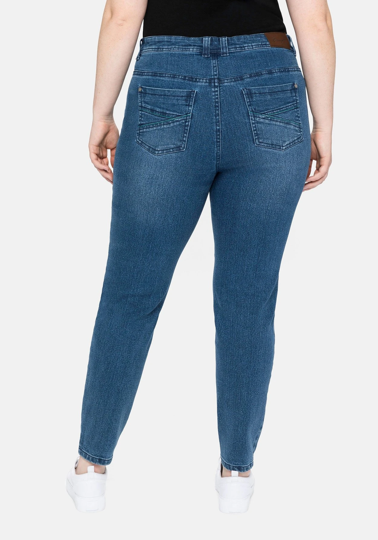 Sheego Slim Jeans Mit Vorverlegter Teilungsnaht 5 Sheego Slim Jeans Mit Vorverlegter Teilungsnaht – Bild 3
