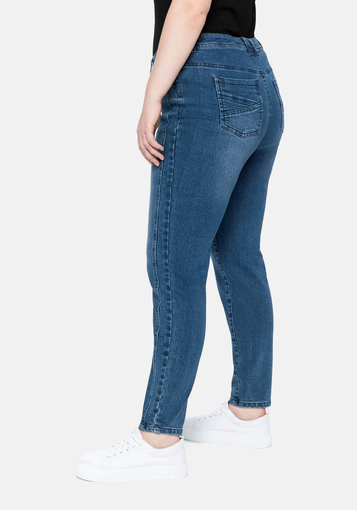 Sheego Slim Jeans Mit Vorverlegter Teilungsnaht 4 Sheego Slim Jeans Mit Vorverlegter Teilungsnaht – Bild 2