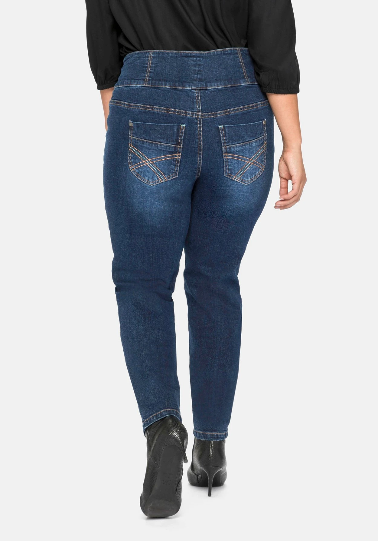 Sheego Slim Jeans In Curvy-Schnitt ANNE, Mit High-Waist-Bund 5 Sheego Slim Jeans In Curvy-Schnitt ANNE, Mit High-Waist-Bund – Bild 3