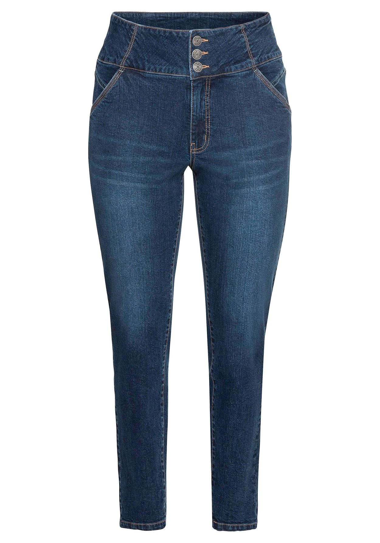 Sheego Slim Jeans In Curvy-Schnitt ANNE, Mit High-Waist-Bund 6 Sheego Slim Jeans In Curvy-Schnitt ANNE, Mit High-Waist-Bund – Bild 4