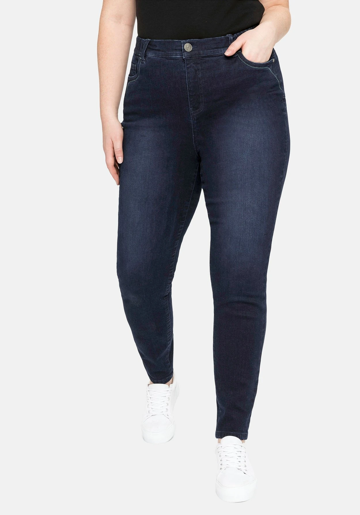 Sheego Skinny Jeans Mit Gummibund Und Push-up-Effekt 3 Sheego Skinny Jeans Mit Gummibund Und Push-up-Effekt