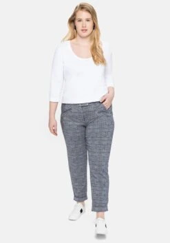 Sheego Chinohose Mit Karomuster Und Bundfalten -Sheego Verkaufsgeschäft 14054901648 04417 02 SH