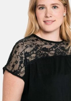 Sheego Shirt Mit Spitzenpasse An Der Schulterpartie -Sheego Verkaufsgeschäft 14060900289 043UK 02 SH
