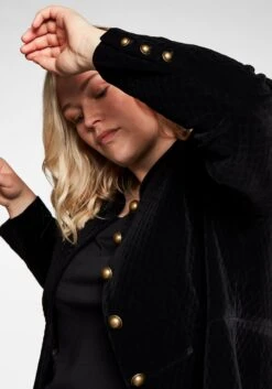 Jacke In Samt-Qualität, Mit Stehkragen -Sheego Verkaufsgeschäft 14076600289 044SA 00 SH