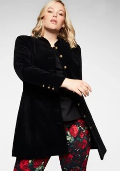 Jacke In Samt-Qualität, Mit Stehkragen -Sheego Verkaufsgeschäft 14076600289 044SB 00 SH