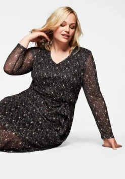 Sheego Mesh-Kleid Mit Millefleurs-Druck Und Bindegürtel 12 Sheego Mesh-Kleid Mit Millefleurs-Druck Und Bindegürtel -Sheego Verkaufsgeschäft 14090001491 04507 00 SH