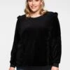 Sheego Sweatshirt Mit Rüschen, In Nickiqualität 2 Sheego Sweatshirt Mit Rüschen, In Nickiqualität -Sheego Verkaufsgeschäft 14090100289 045H5 02 SH