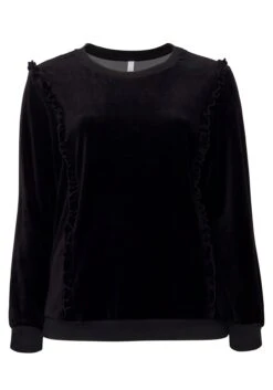 Sheego Sweatshirt Mit Rüschen, In Nickiqualität 10 Sheego Sweatshirt Mit Rüschen, In Nickiqualität -Sheego Verkaufsgeschäft 14090100289 045H9 00 SH
