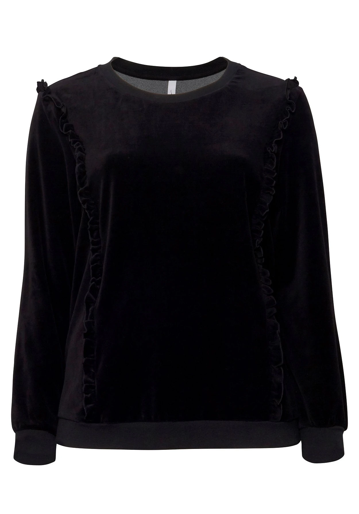 Sheego Sweatshirt Mit Rüschen, In Nickiqualität 5 Sheego Sweatshirt Mit Rüschen, In Nickiqualität – Bild 3