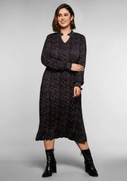 Sheego Figurbetontes Midikleid Mit Smokdetails