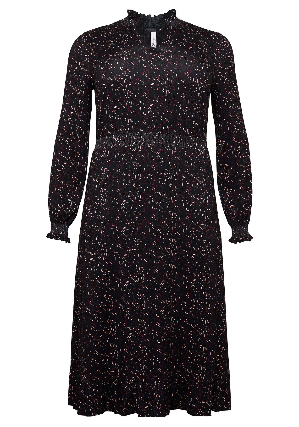 Sheego Figurbetontes Midikleid Mit Smokdetails 6 Sheego Figurbetontes Midikleid Mit Smokdetails – Bild 4