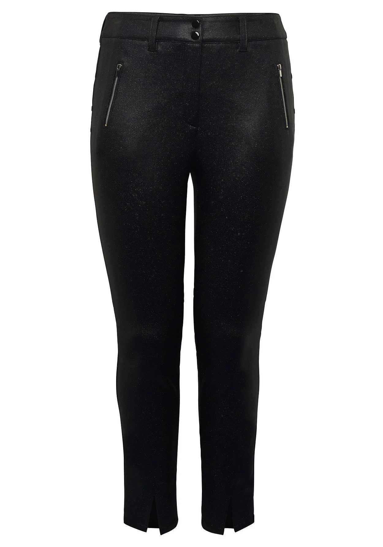 Sheego Schmale Hose Mit Glitzerdruck-Beschichtung 6 Sheego Schmale Hose Mit Glitzerdruck-Beschichtung – Bild 4