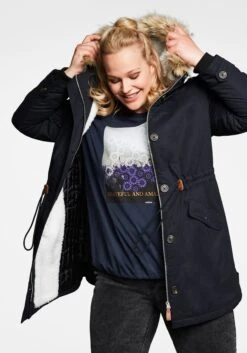 Sheego Parka Aus Baumwolle, Mit Teddyfutter -Sheego Verkaufsgeschäft 14117900289 0459L 00 SH