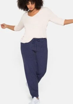 Sheego Joggpants Mit Nadelstreifen Und Bindeband -Sheego Verkaufsgeschäft 14175700504 048EE 02 SH