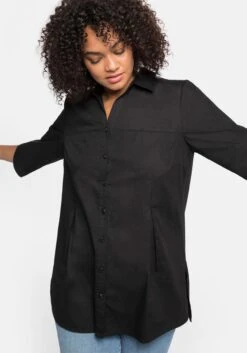 Sheego Bluse Mit 3/4-Arm Und Dekorativen Falten 12 Sheego Bluse Mit 3/4-Arm Und Dekorativen Falten -Sheego Verkaufsgeschäft 14179300289 049GU 02 SH