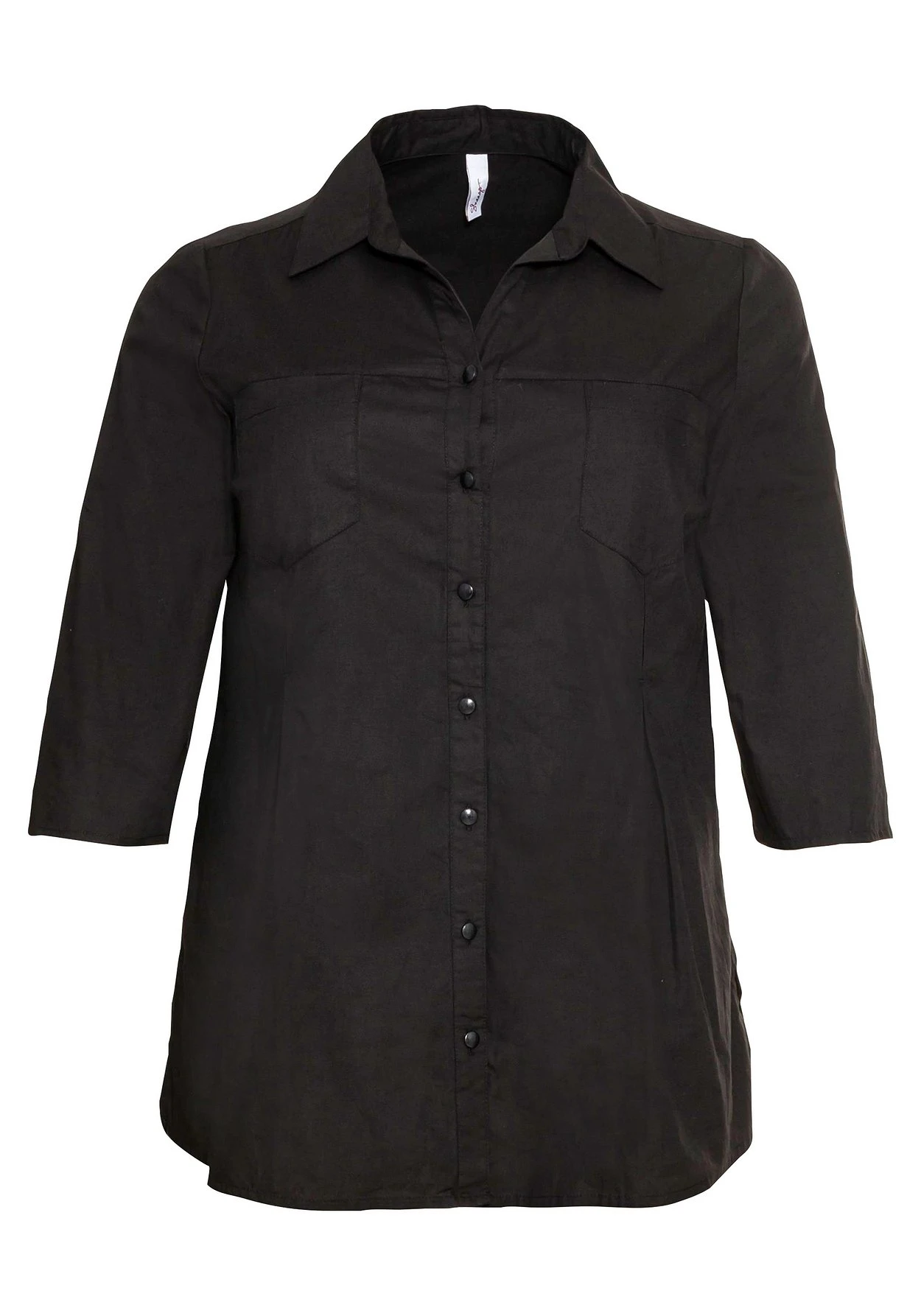 Sheego Bluse Mit 3/4-Arm Und Dekorativen Falten 5 Sheego Bluse Mit 3/4-Arm Und Dekorativen Falten – Bild 3