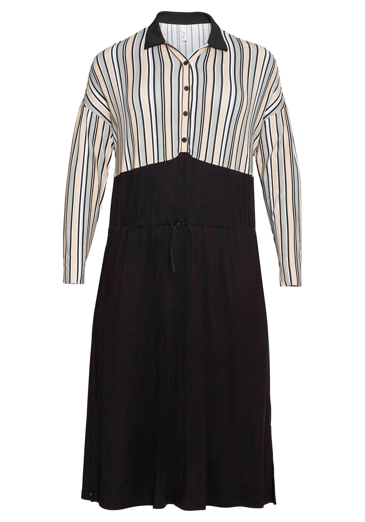 Sheego Blusenkleid Mit Knopfleiste Und Streifen 6 Sheego Blusenkleid Mit Knopfleiste Und Streifen – Bild 4