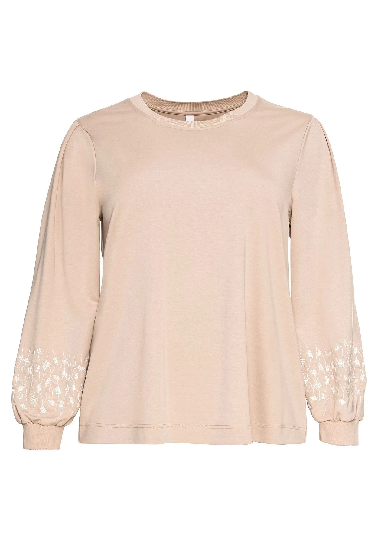 Sheego Langarmshirt Mit Stickerei Am Ärmel 5 Sheego Langarmshirt Mit Stickerei Am Ärmel – Bild 3