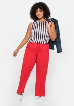 Sheego Gerade Joggpants Mit Elastischem Gummischlupfbund -Sheego Verkaufsgeschäft 14195701758 0482B 02 SH