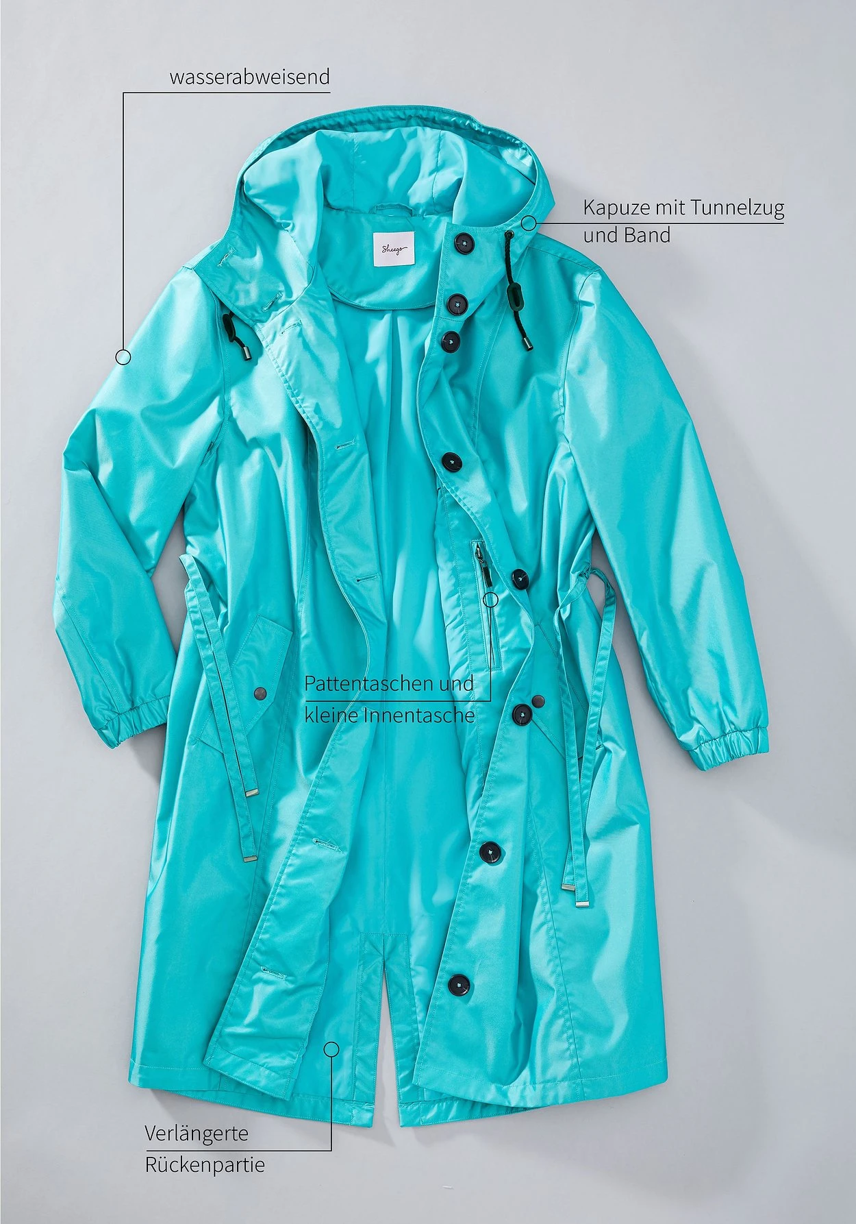 Sheego Übergangsmantel In Schimmernder Two-Tone-Optik 10 Sheego Übergangsmantel In Schimmernder Two-Tone-Optik – Bild 8